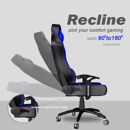 ASE GAMING Blue Infinity Series Adjustable Neck & Lumbar Pillow Gaming Chair-image-79