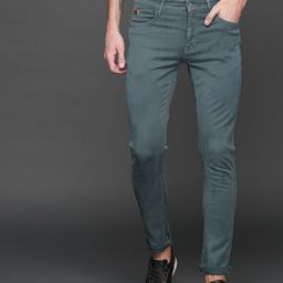 WROGN Men Blue Slim Fit Mid-Rise Clean Look Stretchable Jeans-image-50