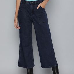 Flying Machine Women Blue Wide Leg Mid-Rise Stretchable Jeans-image-50