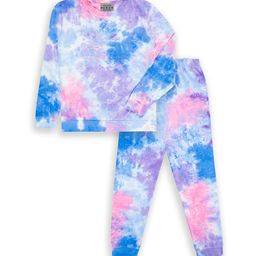 BAESD Kids Tie & Dye Pure Cotton Long Sleeved Breathable Night Suit-image-51