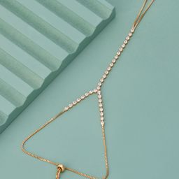 Kushal's Fashion Jewellery Women Gold-Plated Zircon Studded Link Bracelet-picture-32