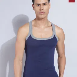 Dollar Bigboss Men Solid Pack of 2 Premium Cotton Racerback Styled Gym Vest-image-80