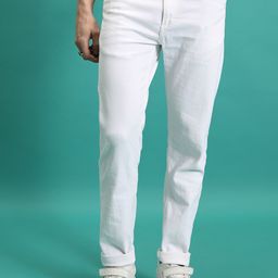 HIGHLANDER Men Tapered Fit Mid-Rise Clean Look Stretchable Jeans-picture-47