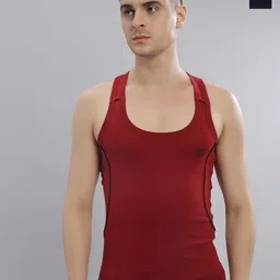 Dollar Bigboss Men Assorted Pack of 2 Cotton Racerback Styled Gym Vest-image-98