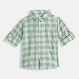 United Colors of Benetton Boys Cotton Windowpane Checked Casual Shirt-image-65