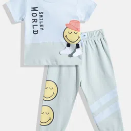 Moms Love Infant Boys Conversational Print Colourblocked Pure Cotton Clothing Set-image-86