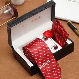 MUTAQINOTI Men Blue Silk Formal Tie Cufflinks and Pocket Square Accessory Gift Set-image-44