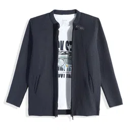 CAVIO Boys Lightweight Tailored Jacket With T-shirt-image-91