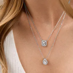 MINUTIAE Silver-Toned Brass Silver-Plated Layered Necklace-picture-42