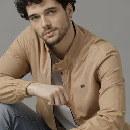 CAVALLO by Linen Club Mock Collar Lightweight Antimicrobial Cotton Bomber Jacket-picture-29