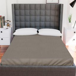 AVI Grey Solid Double Size Waterproof Mattress Protector-image-85