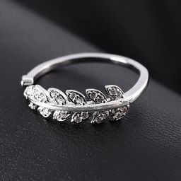 Jewels Galaxy Silver-Plated Stone Studded Handcrafted Adjustable Finger Ring-35