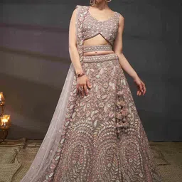 panchhi Embellished Semi-Stitched Lehenga & Unstitched Blouse With Dupatta-picture-53