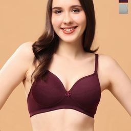 Floret Women Pack of 2 Medium Coverage Lightly Padded Bras-picture-34