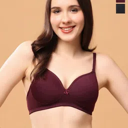 Floret Women Pack of 2 Medium Coverage Lightly Padded Push-Up Bra-11