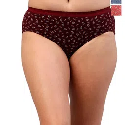 Feelings Pack Of 3 Assorted Floral Printed Cotton Mid-Rise Anti Microbial Hipster Briefs-picture-9