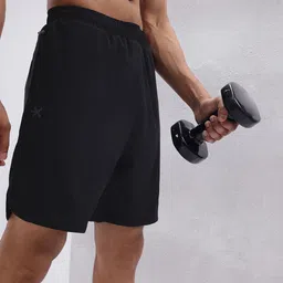 HRX by Hrithik Roshan Men Brand Logo Print Detail Mid-Rise Training Shorts-picture-4