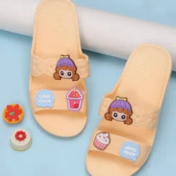 Yellow Bee Girls Sweet Treats & Love Applique Detailed Sliders-image-57