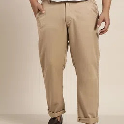 SOJANYA PLUS Men Beige Smart Regular Fit Chino Trousers-image-95