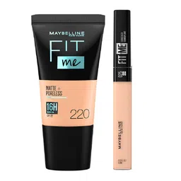 Maybelline Set of New York Fit Me Matte+Poreless Foundation-220 + Concealer-25-57