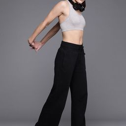 HRX by Hrithik Roshan Seamless Grey Solid Lightly Padded RAPID-DRY Sports Bra 3376-55