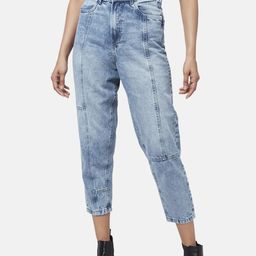 SF JEANS by Pantaloons Women Blue High-Rise Heavy Fade Cotton Jeans-picture-0