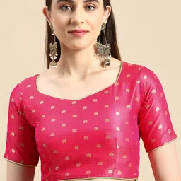 flaher Women Ethnic Motifs Woven Design Art Silk Padded Blouse-image-19