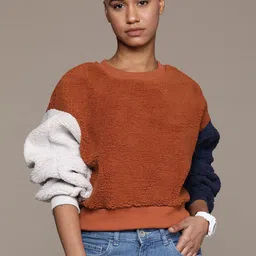 The Roadster Lifestyle Co. Sherpa Colourblocked Sweatshirt-image-13