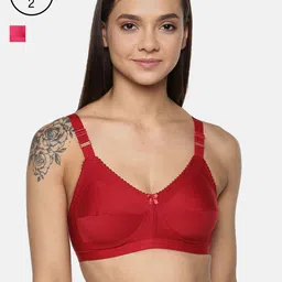 Leading Lady Pack of 2 Solid Non-Wired Non Padded T-shirt Bras m-CONCENT-image-41