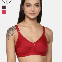 Leading Lady Pack of 3 Solid Non-Wired Non Padded T-shirt Bras m-CONCENT-3-picture-14