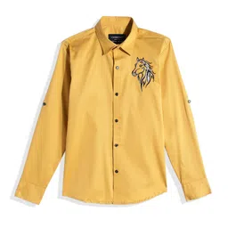 CHARCHIT Boys Comfort Casual Shirt With Embroidered Detail-image-71