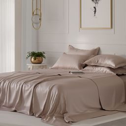Stoa Paris Date Night Champagne 300 TC Super King Bedsheet 4 Pillow Covers-48