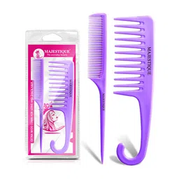 MAJESTIQUE Tail & Hang Loop Grooming Comb Set - Purple-49