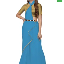 REDFISH Solid/Plain Daily Wear Chiffon, Georgette Saree-picture-18