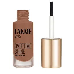 Lakme 9 to 5 Primer + Gloss Nail Color - Caramel Case - 6 ml-4