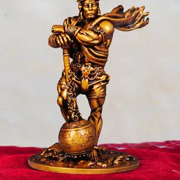 TIED RIBBONS Gold-Toned Bahubali Hanuman Ji Showpiece-image-7