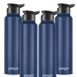 Pexpo Navy Blue 4 Pieces Stainless Steel Water Bottle 750ml-image-68