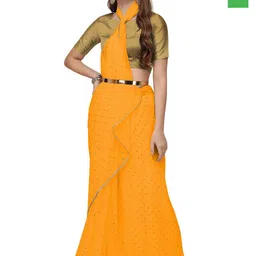 REDFISH Solid/Plain Daily Wear Chiffon, Georgette Saree-picture-17