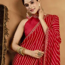 all about you Leheriya Sequinned Pure Georgette Saree-50