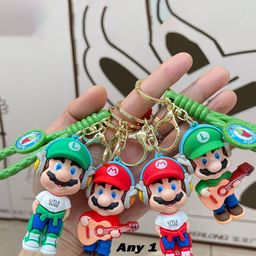 Flenzy Cute 3D Super Mario Cartoon Keychain With Wide Belt-image-88