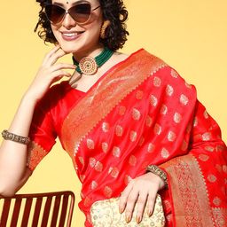 Saree mall Ethnic Motifs Saree With Woven Design Border-picture-33