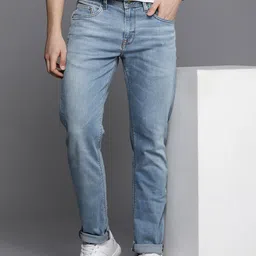 Louis Philippe Jeans Men Slim Fit Low-Rise Heavy Fade Stretchable Jeans-image-38
