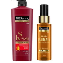 TRESemme Keratin Smooth Shampoo 580ml & Gloss Ultimate Ultra Shine Hair Serum 50ml-4