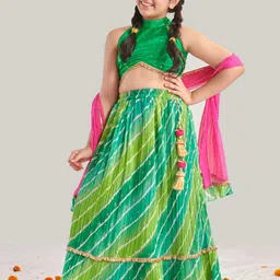 pspeaches Girls Printed Ready to Wear Lehenga & Blouse With Dupatta-image-99