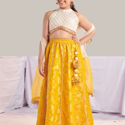 pspeaches Girls Printed Ready to Wear Lehenga & Blouse With Dupatta-picture-19