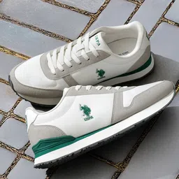 U.S. Polo Assn. Men Colourblocked Lace-Ups Round Toe Sneakers-image-4
