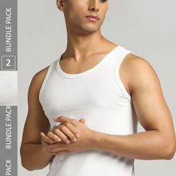 Puma Men White Pack of 2 Sleeveless EVERFRESH Innerwear Vests-image-14