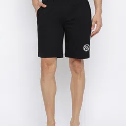 Van Heusen Men Black Solid Smart Tech Easy Stain Release Knit Shorts-picture-30
