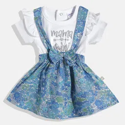Moms Love Infant Girls Floral Print Bow Detail Pleated Fit & Flare Dress-picture-30