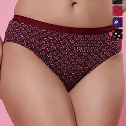 Dollar Missy Pack of 10 Deep Printed Outer Elasticated Hipster Panty 101P-MULTI-PO10-image-27